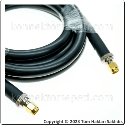 RP SMA erkek - RP SMA erkek Koaksiyel Kablo LMR400/RWC400