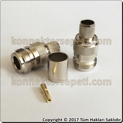 N Dişi Kablo Konnektörü Rg8 Rg11 Rg165 Rg213 Rg214 Rg393 LMR400