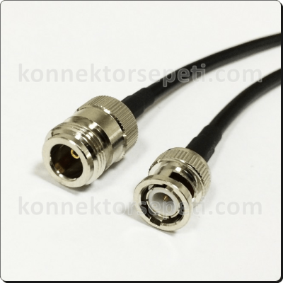 N dişi - BNC erkek Koaksiyel Pigtail Kablo Rg58