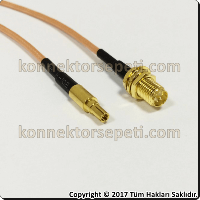 RP SMA dişi - CRC9 erkek Pigtail Kablo 15cm