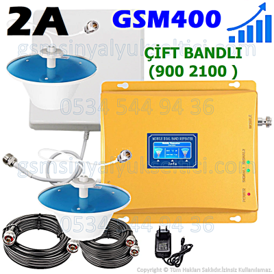 GSM Sinyal Yükseltici Çift Bandlı - 2 İç Antenli