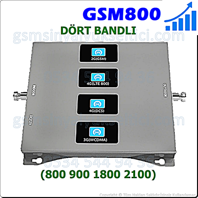 GSM Sinyal Yükseltici Dört Bandlı 