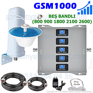 GSM Sinyal Yükseltici Beş Bandlı 
